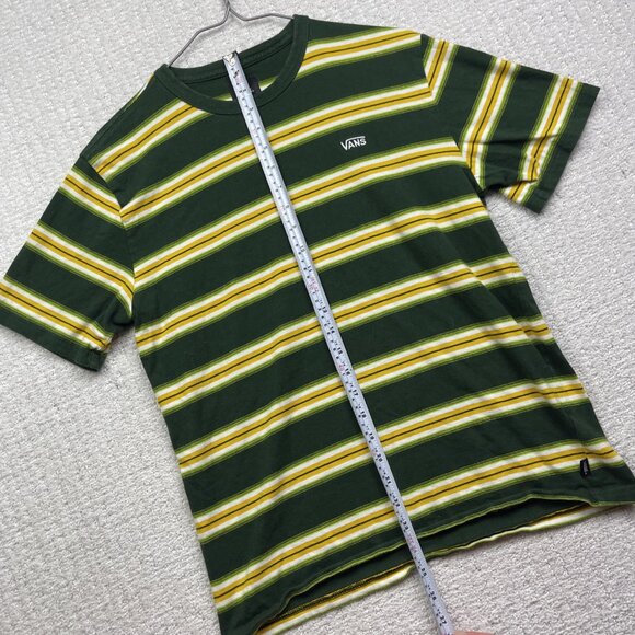 VANS Mesa Verde T-Shirt Boys XL Striped Yellow / Green Skater Surf Mountain - Picture 9 of 15